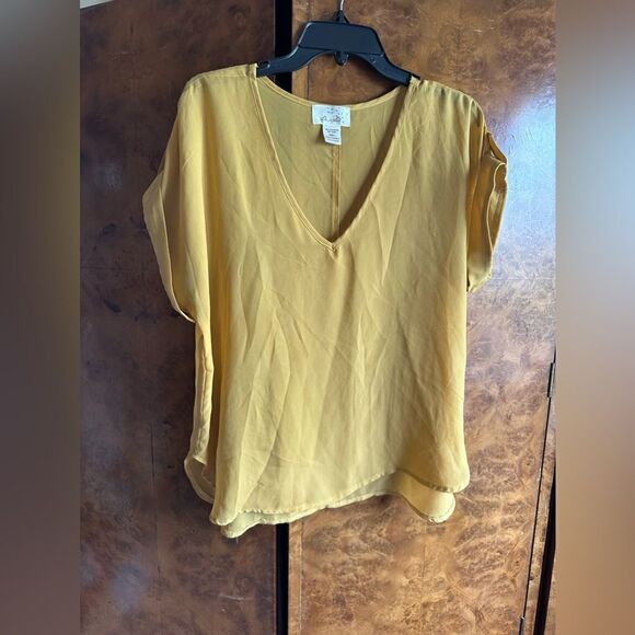 Sheer mustard yellow blouse - Picture 1 of 7